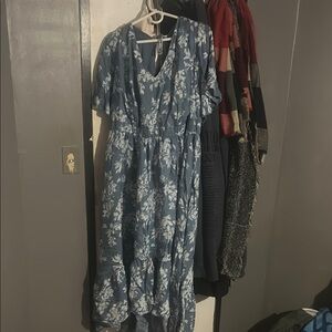 Torrid Blue Flutter Sleeve Maxi Sundress